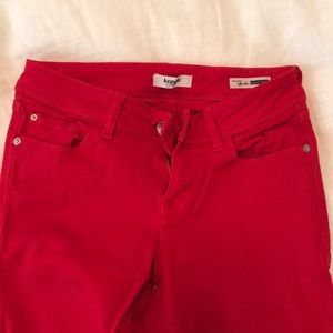 Kensie Red “Ankle Bitter” Jeans